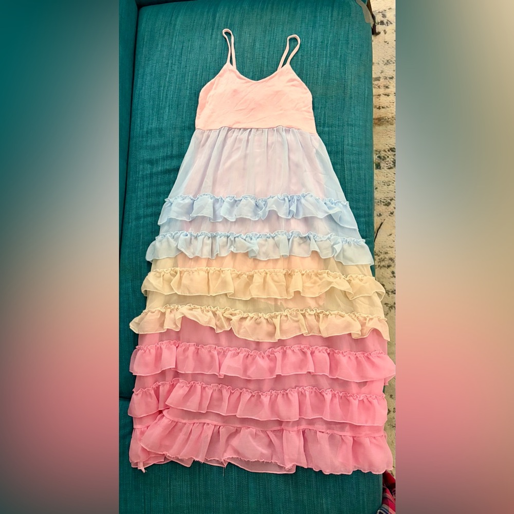 Jennifer and June Ruffle Maxi Dress 4/5T